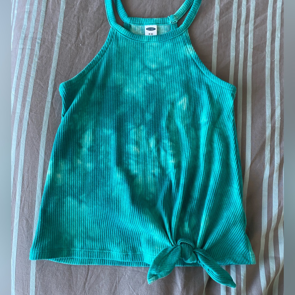 Girls Blue Tie Dye Tank Top Size 8